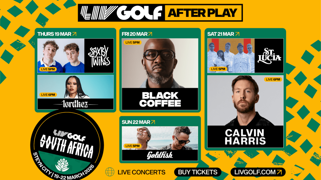  SA and global music stars to dazzle at LIV Golf event at Steyn&nbsp;City